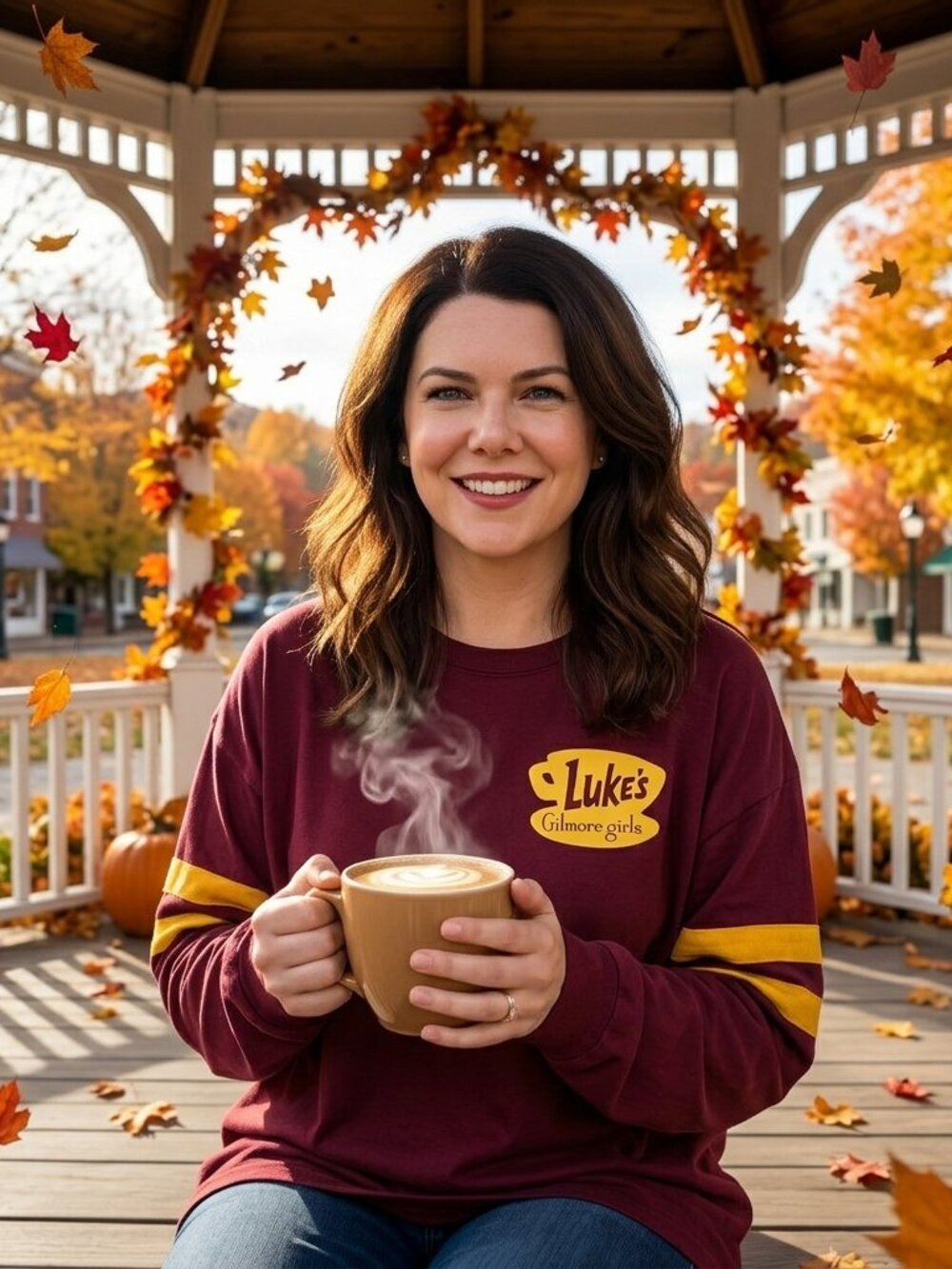 BoxLunch Gilmore Girls Luke's Diner Stars Hollow Oversized Spirit Jersey L